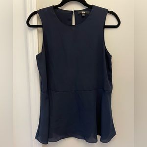 Uniqlo Peplum Tank in Navy